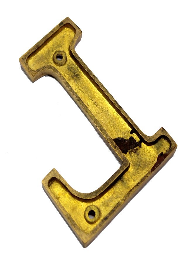 eSplanade Brass House Hotel Door Name Alphabets - Wall Door Plaque Alphabet Letter - Golden - 4" Inches ("L" Alphabet - 4") - Image 4